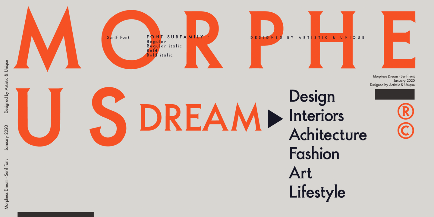 Font Morpheus Dream